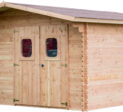 Abri Dommar, Douglas Madriers 28mm, 4.00 x 5.00m, 20m²