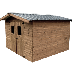 Abri Thiers, THT Madriers 19mm, 3.40 x 3.50m, 12m²