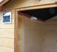 Abri Eden WC, Epicéa en panneaux 16 mm, 1.40 x 1.90m, 2.60m²