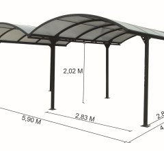 Carport, Aluminium 1.4mm, 5.90 x 4.80m, 28.00M²