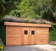 Abri Dinan, Douglas Madriers 28mm, 4.10 x 4.10m, 16.90m²