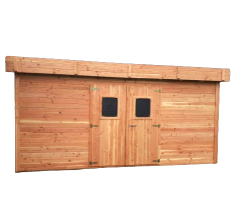 Abri Dinan, Douglas Madriers 28mm, 4.10 x 4.10m, 16.90m²