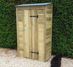 Abri de jardin mural, Bois avec traitement autoclave, 1.10 x 0.65 m, 0.70m²