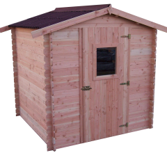 Abri Dublin, Douglas, Madriers 28mm, 2.10 x 2.00m, 4.30m²