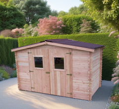 Abri Dublin, Douglas Madriers 28mm, 3.20 x 3.00, 9.90m²