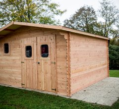 Abri Dommar, Douglas Madriers 28mm, 4.20 x 4.50m, 18.90m²