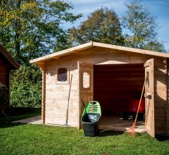 Abri Dommar, Douglas Madriers 28mm, 3.80 x 4.00, 15.30m²