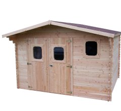Abri Dommar, Douglas Madriers 28mm, 3.80 x 4.00, 15.30m²