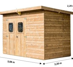 Abri theora, THT panneaux 19mm, 3.10 x 2.20m, 6.80m²