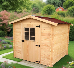 Abri Vaduz, Epicéa madriers 28 mm, 2.10 x 2.00m, 4.30 m²