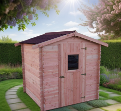 Abri Dublin, Douglas, Madriers 28mm, 2.10 x 2.00m, 4.30m²