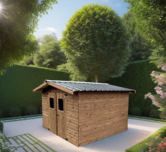 Abri Thiers, THT Madriers 19mm, 3.40 x 3.50m, 12m²