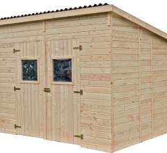 Abri Candela,  Epicéa panneaux  16mm,  3.00 x 2.20, 6.60m²