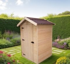 Abri Eden, Epicéa panneaux 16mm, 1.40 x 1.45 m, 2.00m²