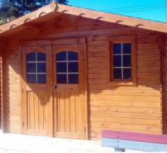 Abri Donzy, Epicéa Madriers 28mm, 3.60 x 3.60, 13.20m²