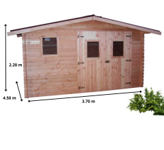 Abri Dublin, Douglas Madriers 28mm, 4.00 x 5.00m, 20m²