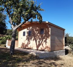 Abri Dommar, Douglas Madriers 28mm, 4.20 x 3.50, 14.80m²