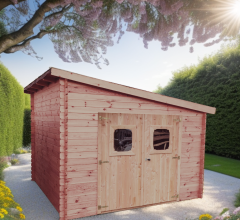 Abri Danube, Douglas Madriers 28mm, 3.15 x 3.15m, 10.00m²