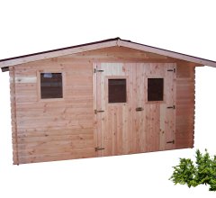 Abri Dublin, Douglas Madriers 28mm, 4.00 x 5.00m, 20m²