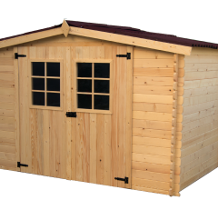 Abri Alpina,  Epicéa Madriers 20mm, 3.10 x 3.05m, 9.50m²