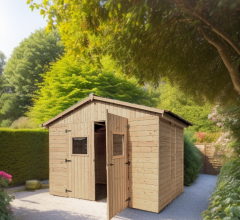 Abri Eden, Epicéa panneaux 16mm, 3.00 x 2.20m, 6.60m²