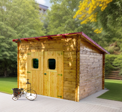 Abri Danube, Douglas Madriers 28mm, 3.15 x 3.15m, 10.00m²