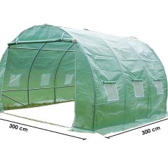 Serre jardin tunnel, Métal, 3 x 3 m, 9.0m²