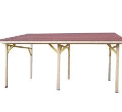 Carport Avento, Epicéa du nord section 120 x 120mm, 3.90 x 5.90m, 28.40m²