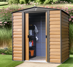 Abri Métal, imitation bois, 1.90m x 1.50m, 2.80m²