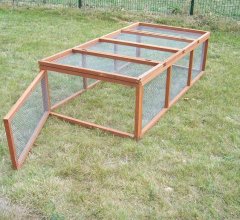 Enclos au sol grillagé, Bois, 1.80 x 0.90m, 1.62m²