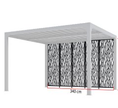5 panneaux moucharabieh en acier haute performance finition époxy gris anthracite pour côté 3,60 m