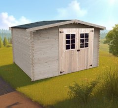 Abri Vaduz, Epicéa madriers 28 mm, 3.40 x 3.04m, 10.34 m²