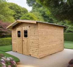 Abri Thiers, THT Madriers 19mm, 3.40 x 3.50m, 12m²