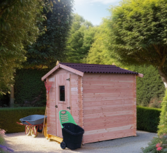 Abri Dublin, Douglas, Madriers 28mm, 2.10 x 2.00m, 4.30m²