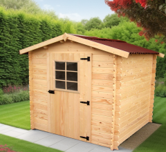 Abri Vaduz, Epicéa madriers 28 mm, 2.10 x 2.00m, 4.30 m²