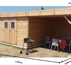 Abri Dinan, Douglas Madriers 28mm, 7.10 x 4.10m, 29m²