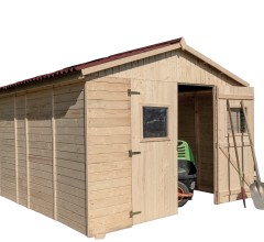 Abri Eden, Epicéa panneaux 16mm, 3.00 x 3.00, 9.00m²
