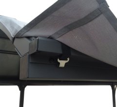 Bâche pour Carport ALUMINIUM toit 1/2  rond coloris gris anthracite