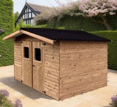 Abri Thiers, THT Madriers 19mm, 3.40 x 3.50m, 12m²