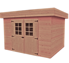 Abri Dinan, Douglas Madriers 28mm, 3.40 x 4.40m, 14.80m²