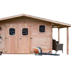 Abri Dommar, Douglas Madriers 28mm, 4.90 x 4.00m, 19.70m²