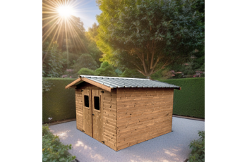 Abri Thermabri, THT Madriers 28mm, 3.40 x 3.60m, 12.30m²