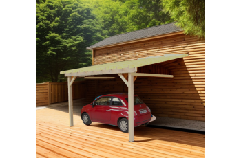 Carport, Epicéa du nord section 120 x 120mm, 3.00 x 3.60m, 16.20m²