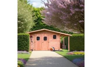 Abri Dommar, Douglas Madriers 28mm, 4.90 x 3.50m, 17.20m²