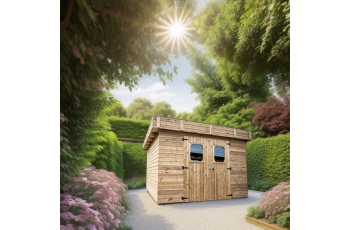 Abri Thizy, THT Madriers 19mm, 3.40 x 3.40m, 11.50m²