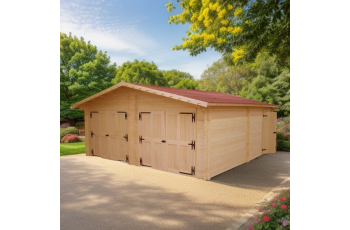 Garage Vendome, Epicéa Madriers 60mm, 6.30 x 6.60m, 42m²