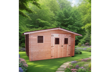 Abri Dublin, Douglas Madriers 28mm, 4.00 x 4.00m, 16.00m²