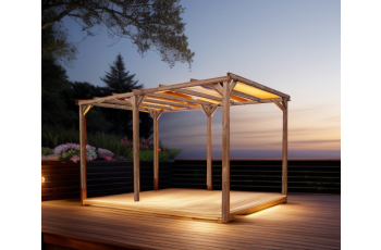 Pergola Thonon, THT  sans couverture, 3.00 x 5.00 m, 15.00m²