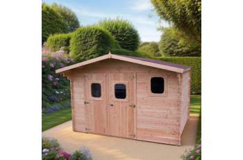 Abri Dommar, Douglas Madriers 28mm, 3.80 x 3.50, 13.30m²