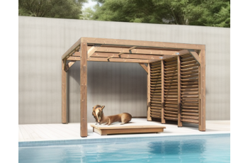 Pergola Thermauvent avec ventelles /1 coté, THT, 3.40 x 3.10m, 10.70m²